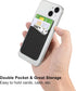 Senose Cell Phone Wallet - Silicone Sticky Credit Card Holder for iPhone, Samsung and Most Cell Phones - Blue, Sierra