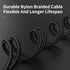 USB C Cable 3-Pack (3ft/6ft/6ft) - Fast Charger Cord, Nylon Braided, Compatible with iPhone 15/Plus/Pro/Pro Max, Galaxy