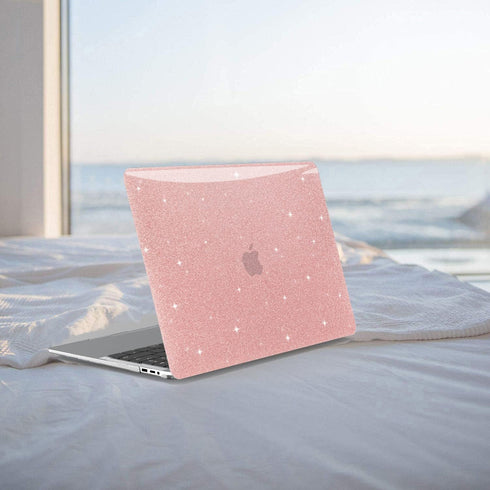 Anban Compatible with MacBook Pro 13 inch Case M2 2025-2016, Plastic Hard Shell + Keyboard Cover, Shiny Rose Gold