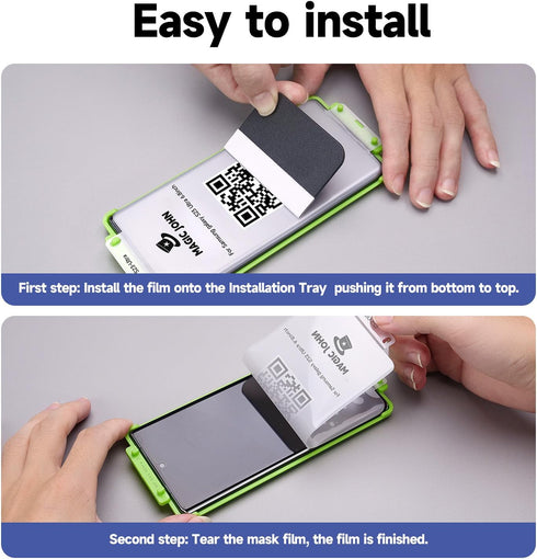 Samsung Galaxy S23 Ultra Screen Protector - MAGIC JOHN 2 Pack, Ceramic Film, Shock-Resistant, Fingerprint ID