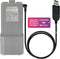 Mirkit 2.5mm USB Charger Cable with Light Indicator for Baofeng Battery UV-5R and UV-82 High Capacity Batteries