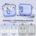 Inesore Clear Case for AirPods Pro 2nd Generation with Safety Lock, Magsafe One Click Open Function, Blue