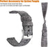 Compatible for Popglory P66 Smart Watch Band, Lamshaw Breathable Nylon Woven Fabric Replacement Accessory Strap Compatible for MorePro H56 Smart Watch / Kimnix T99 Pro Watch / LESHIDO CS08 1.85" Watch/Popglory 1.85'' P66 Smart Watch