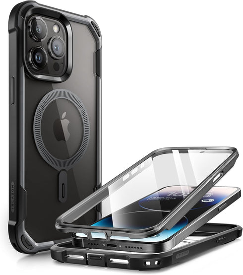 i-Blason Ares Magnetic iPhone 15 Pro Max Case, MagSafe with Built-in Screen Protector, Military-Grade Protection, Clear