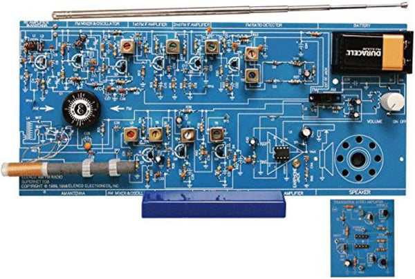 Elenco AM/FM Radio Kit |Switch Between ICs & Transistors | Solder | Great
