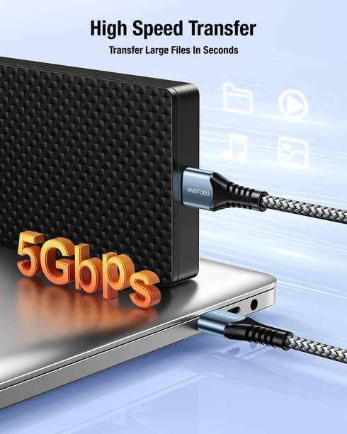 3.0 3.0 3.3FT ANDTOBO USB A to A Male Cable, USB Male to Male Extension Cable Double End USB Cord Compatible with Hard