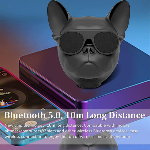 Goshyda Bulldog Shaped Speaker, Portable Dog Shaped Stereo Sound Music Player Bluetooth4.1 Speaker