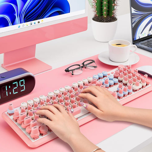 91PCS Udefineit Long Nails Keyboard Stickers, Self-Adhesive Keyboard Bubbles for Long Nails Typing and Gaming