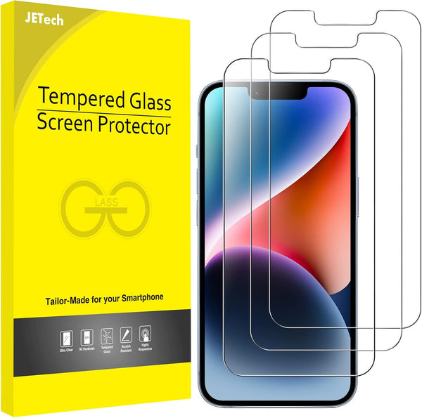 JETech 3-Pack Tempered Glass Screen Protector for iPhone 14 6.1-Inch