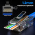 Cat6 RJ45 25 Pack, 10Gbps MOGOOD Pass Through Connectors Ethernet Modular Plug for Solid/Stranded UTP Cable, Easy Crimp