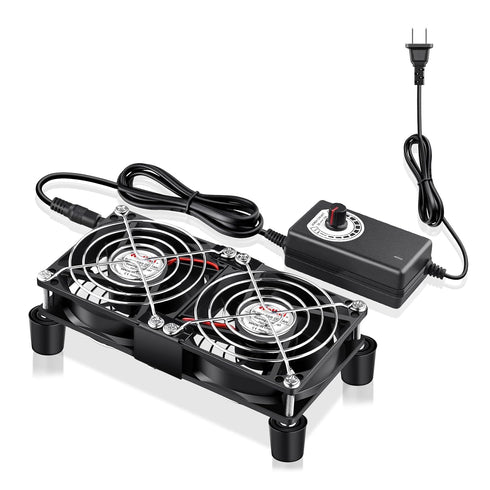 Wathai 80mm x 25mm Computer Fan with AC Plug, Dual Ball Big