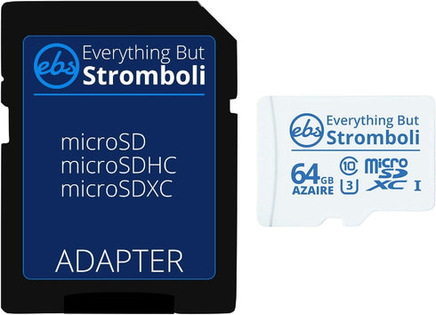 Everything But Stromboli 64GB Azaire MicroSD Memory Card Plus Adapter Works with Motorola Phones G Series Moto G7, G7 Play, G7 Power, G6, G6 Play, G6 Plus Speed Class 10, U3, UHS-1, Micro SDXC Card