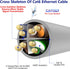 Adoreen Cat 6 Ethernet Cable 25 Ft - Gray, Outdoor & Indoor Snagless Round RJ45 Network Cable for Fast Gaming