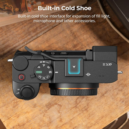 SmallRig Thumb Grip for Sony Alpha 7C II/Alpha 7CR/Alpha 7C, Ergonomic Design, Built-in Cold Shoe, 8g (Black) - 4820