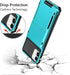 Vofolen Compatible with iPhone 12 Mini Case - 5G Wallet with 4-Card Slot, Anti-Scratch, Sky Blue