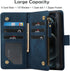 RANYOK Wallet Case for iPhone 11 (6.1 inch), Premium PU Leather Zipper Flip Folio Wallet with RFID Blocking (Blue)