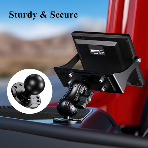 BRCOVAN 1.5'' Ball Mount Base with Aluminum Alloy AMPS Hole Round Plate & 1.5'' TPU Ball Adapter