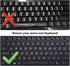3PCS Universal English Keyboard Letter Stickers, Replacement Stickers with Black Background and White Lettering