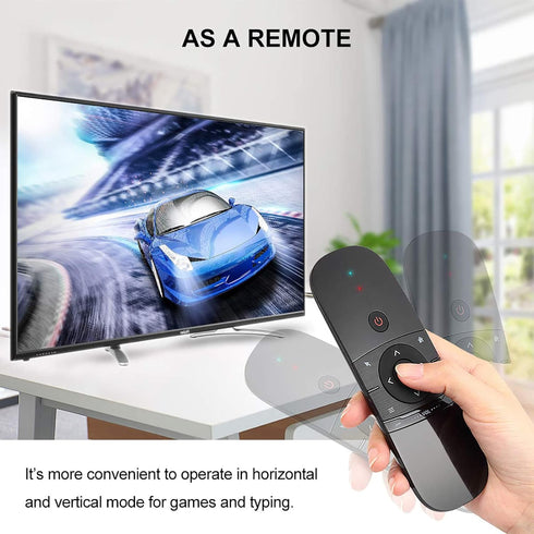 WeChip W1 Universal TV Remote Air Mouse, Wireless Keyboard Fly Mouse for Android TV Box/PC/Smart TV/Projector (w1)