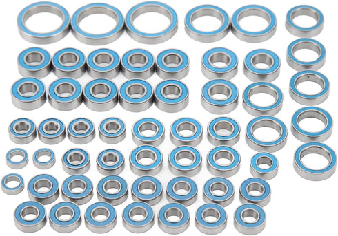 Phefop 55PCS 1/10 RC Car Bearings, Steel Sealed RC Ball Bearings Kit Remote Control Replace Parts for Remote Control