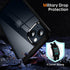 Supdeal Shockproof Clear Case for iPhone 13, Black, 10FT Military Drop Protection, Hard Clear Back, 6.1 inch, Airbags.