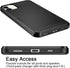 Vofolen Wallet Case for iPhone 12 5G, Black, Credit Card Holder Slot Sliding Back Pocket, Anti-Scratch Dual Layer
