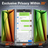 Fotbor Privacy Screen Protector for Samsung Galaxy S24 Ultra, 2 Pack Colorful Gradient Anti-Spy Anti-Blue Light Full