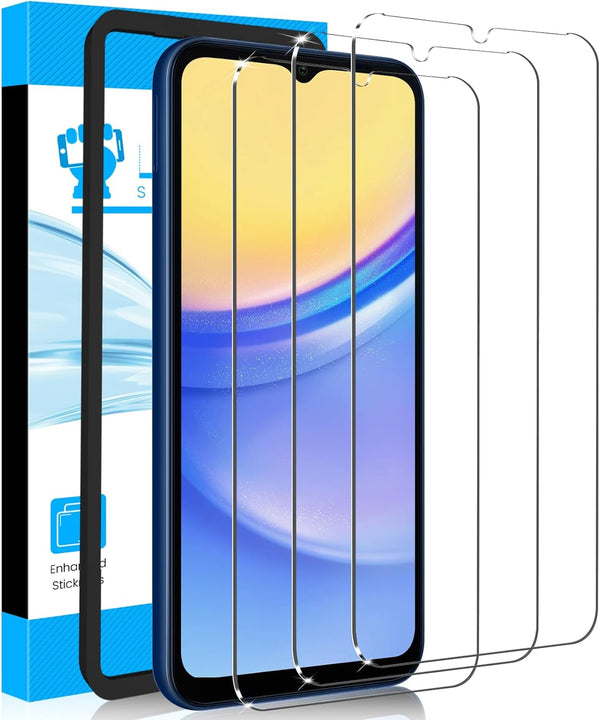 LYWHL (3 Pack) Screen Protector for Samsung Galaxy A15 5G - Tempered Glass Film, 9H Hardness, Bubble Free