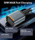 50W MP3 12V/24V PD Car Charger with Bluetooth FM, Retractable Type-C & Lightning Cables, Hands-Free Calling Kit, USB