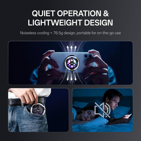 MC05 15W Rapoo Phone Cooler for Gaming and Streaming, Semiconductor Cooling Technology, Low-Noise, Magsafe Wireless
