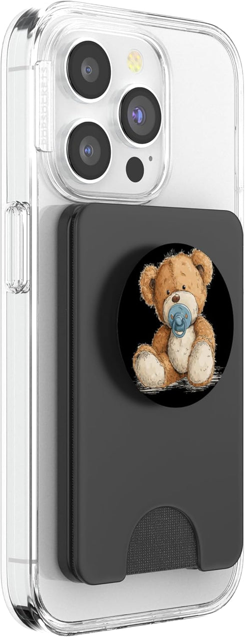 Pacifier Teddy Bear Outfit Cute Teddy Baby with Pacifier PopSockets PopWallet for MagSafe