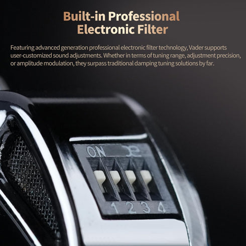 KZ Vader Triple Driver HIFI IEM Music Earphone, Wired Sport Earbud Headphones with 4 Tuning Levels, Balanced Version,