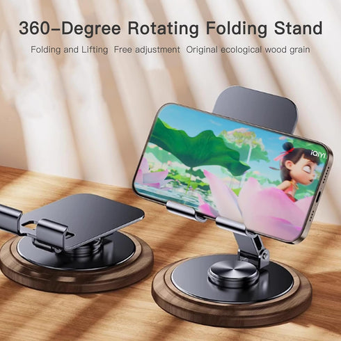 VCDHEUI Stand,360 16 15 14 13 Adjustable Cell Phone Rotating Foldable Desktop Cellphone Stand with Anti-Slip Base