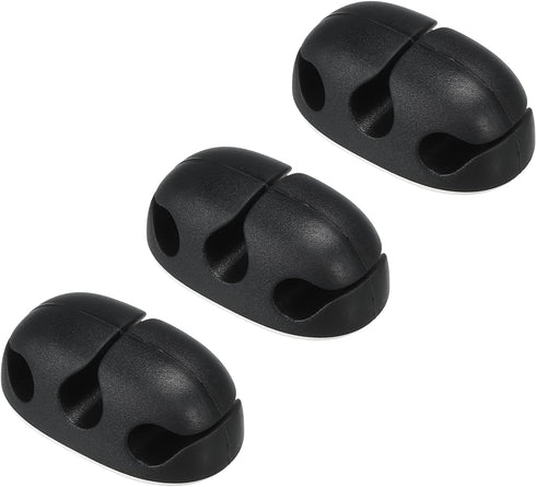 MECCANIXITY 3pcs Cable Clips - Cord Organizer for Desk, 3 Slots Silicone Adhesive Holders for USB Charging
