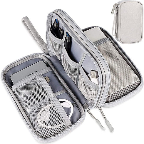 Electronics Accessories Bag, Universal Waterproof Portable Organizer Case for Cord, Charger, Flash Drive, Phone, SD Card