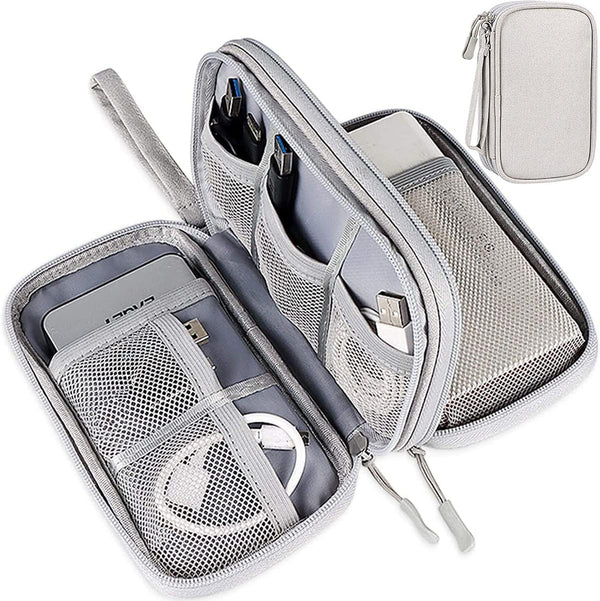 Electronics Accessories Bag, Universal Waterproof Portable Organizer Case for Cord, Charger, Flash Drive, Phone, SD Card
