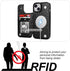 HAOPINSH 15 6.1" for iPhone Case Wallet Compatible with MagSafe Wireless Charging, Black Leopard Pattern Back Flip
