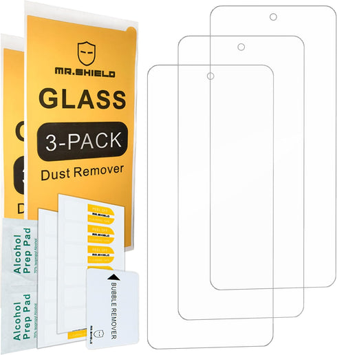 Mr.Shield Tempered Glass Screen Protector for Motorola Moto G24 Power, 3-Pack, Japan Glass, 9H Hardness