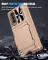 Vihibii for Samsung Galaxy Z Fold 3 Case - Hinge Protection, Credit Card Slot, Kickstand Design, Slide Camera Cover &