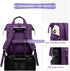 17 inch Backpack Backpacks LOVEVOOK Laptop for Women, Teacher Nurse Work Travel Purse,Computer Bag, Purple