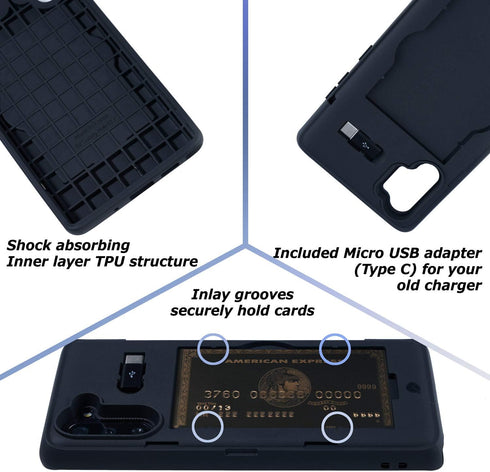 TORU CX PRO Case for Galaxy Note 10 Plus / 10 Plus 5G, Slim Protective Cover with Card Holder, Kickstand - Purple