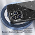 Choiche Cute Clear Glitter Bling Case for iPhone 15 Pro Max, Includes 3 Diamond Camera Lens Protectors, Glitter Black