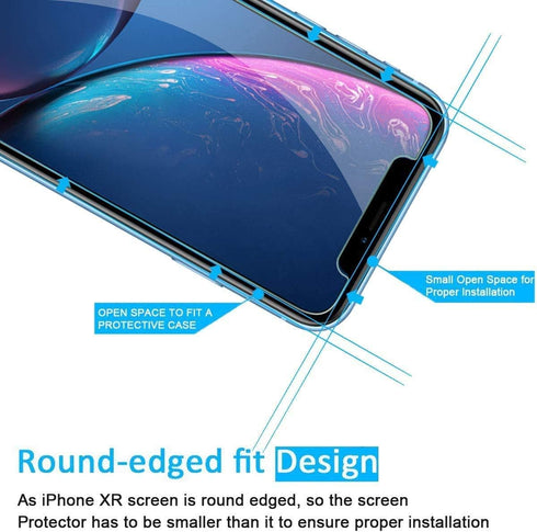 NEW'C Tempered Glass Screen Protector for iPhone 11 & XR (6.1") - 3 Pack, Case Friendly, Anti-Scratch, Bubble Free,