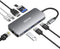 MOKiN 9 in 1 USB C Hub Adapter for MacBook Pro/Air, USB C to HDMI, RJ45 Ethernet, 100W PD Charging, USB C to SD/TF