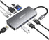 MOKiN 9 in 1 USB C Hub Adapter for MacBook Pro/Air, USB C to HDMI, RJ45 Ethernet, 100W PD Charging, USB C to SD/TF