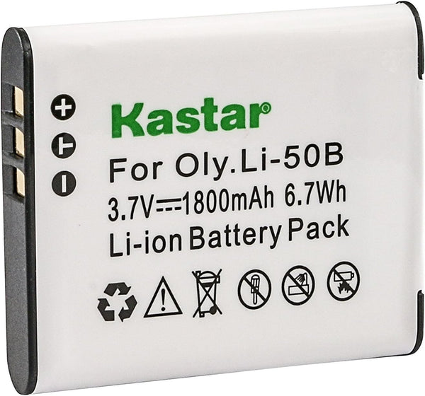 Kastar Battery for Olympus LI-50B, SZ-10, SZ-12, SZ-15, SZ-16, SZ-20, SZ-30MR, SZ31MR, TG-610, TG-630, TG-810, TG-820,