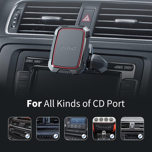 OQTIQ Magnetic CD Phone Car Mount for Car CD Player, Built-in 6 Strong Magnets