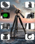JOBFRI 73" 8.8 lbs Camera Tripod for Camera and Phone, Aluminum Travel Tripod for iPhone, DSLR Tripod with Phone