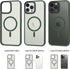 CACOE iPhone 13 Pro Magnetic Case (6.1") - Dark Green, Shockproof, Anti-Fingerprint, MagSafe & Car Mount Compatible.