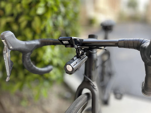 Integrated Aero Handlebar Out Front Cycling Computer Mount for Garmin, Wahoo, CatEye, Bryton, with GoPro Attachment